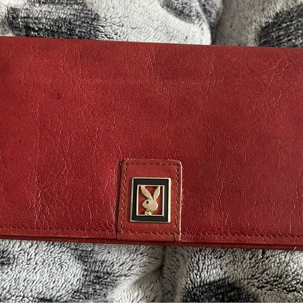 PLAYBOY Red Leather Clutch